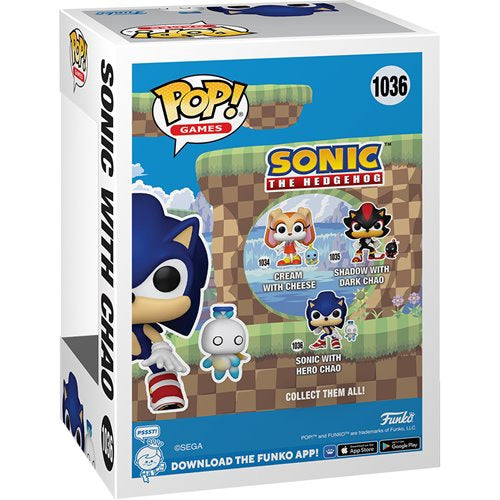 Sonic The Hedgehog Funko Pop Vinyl Figure With Chao Buddy 1036