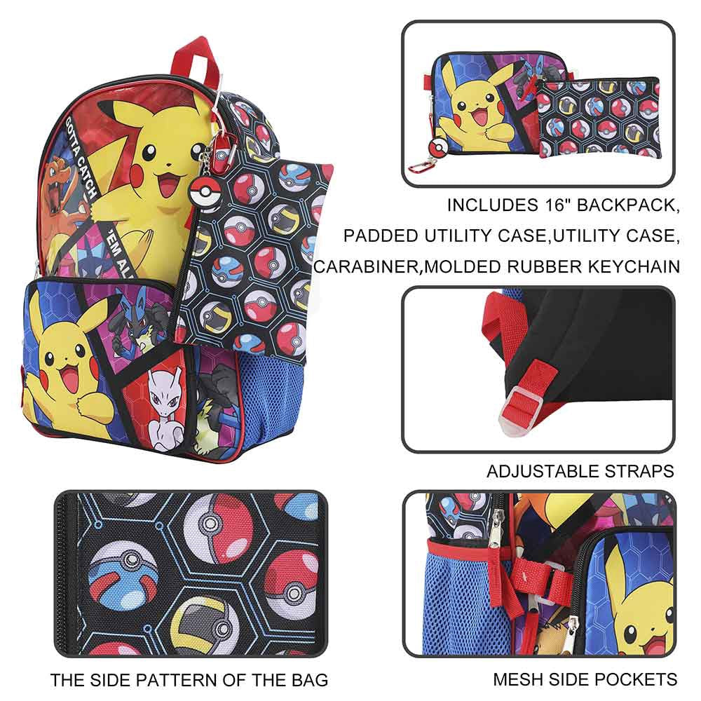 Pokemon Gotta Catch Em All 5Pc Backpack Set