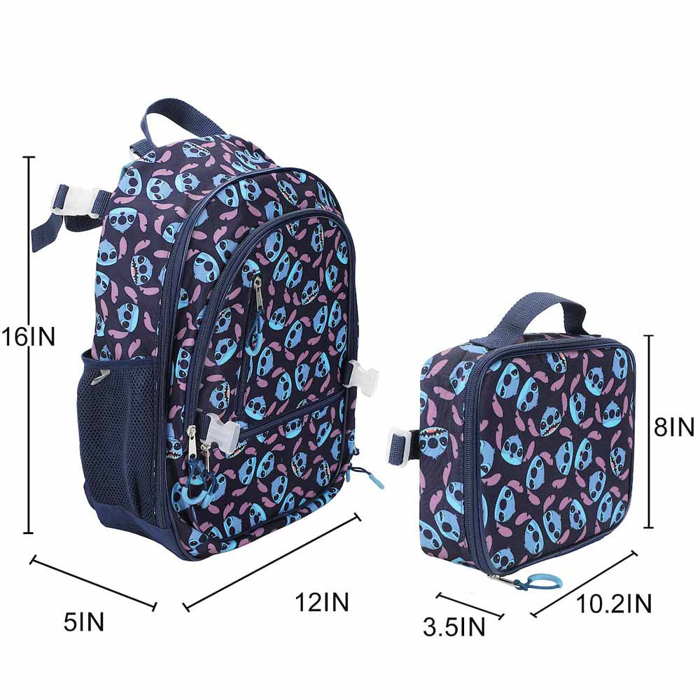 Disney Lilo Stitch Aop 5 Pc Youth Backpack Set