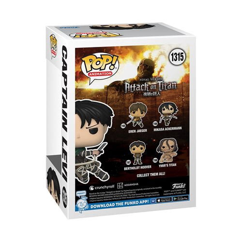 Attack On Titan Captain Levi Ackerman Funko Pop Vinyl Figure 1315 Aaa Anime Exclusive