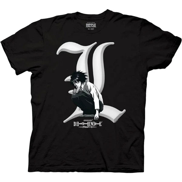 Death Note L On Letter L T-Shirt – Anime Oasis