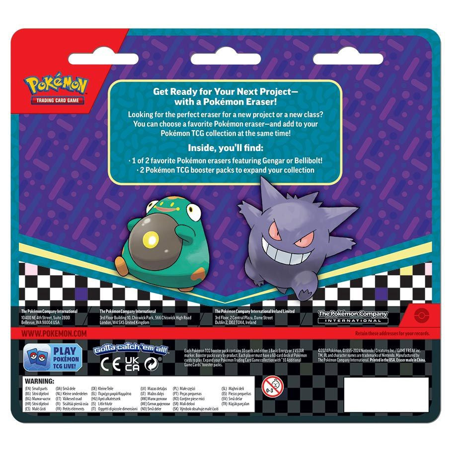 Pokemon Tcg Back To School Eraser Blister 2024