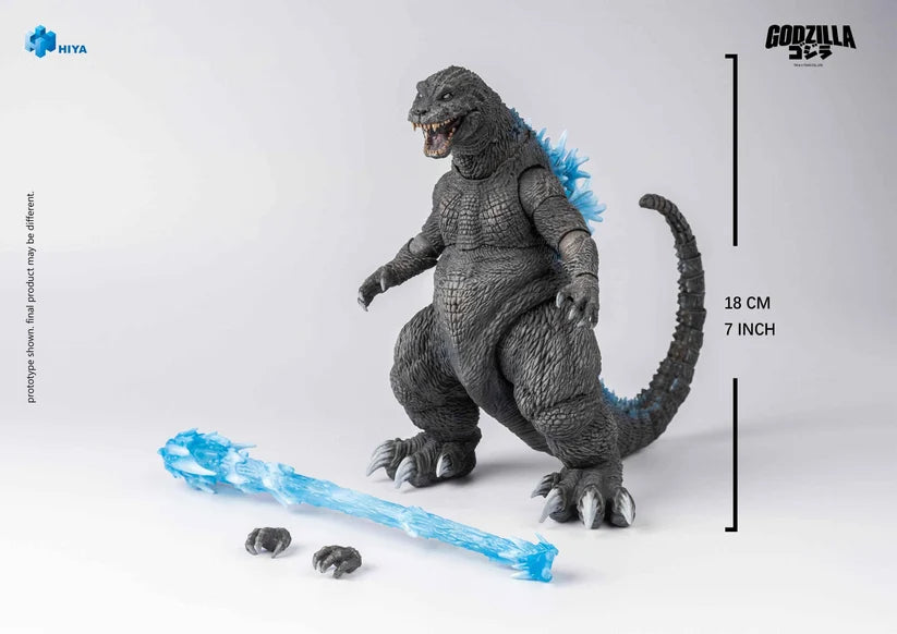 HIYA Exquisite Basic Series None Scale 7 Inch Original Classic Godzilla, Mothra and King Ghidorah: Giant Monsters All-Out Attack (2001) Heat Ray Godzilla Action Figure