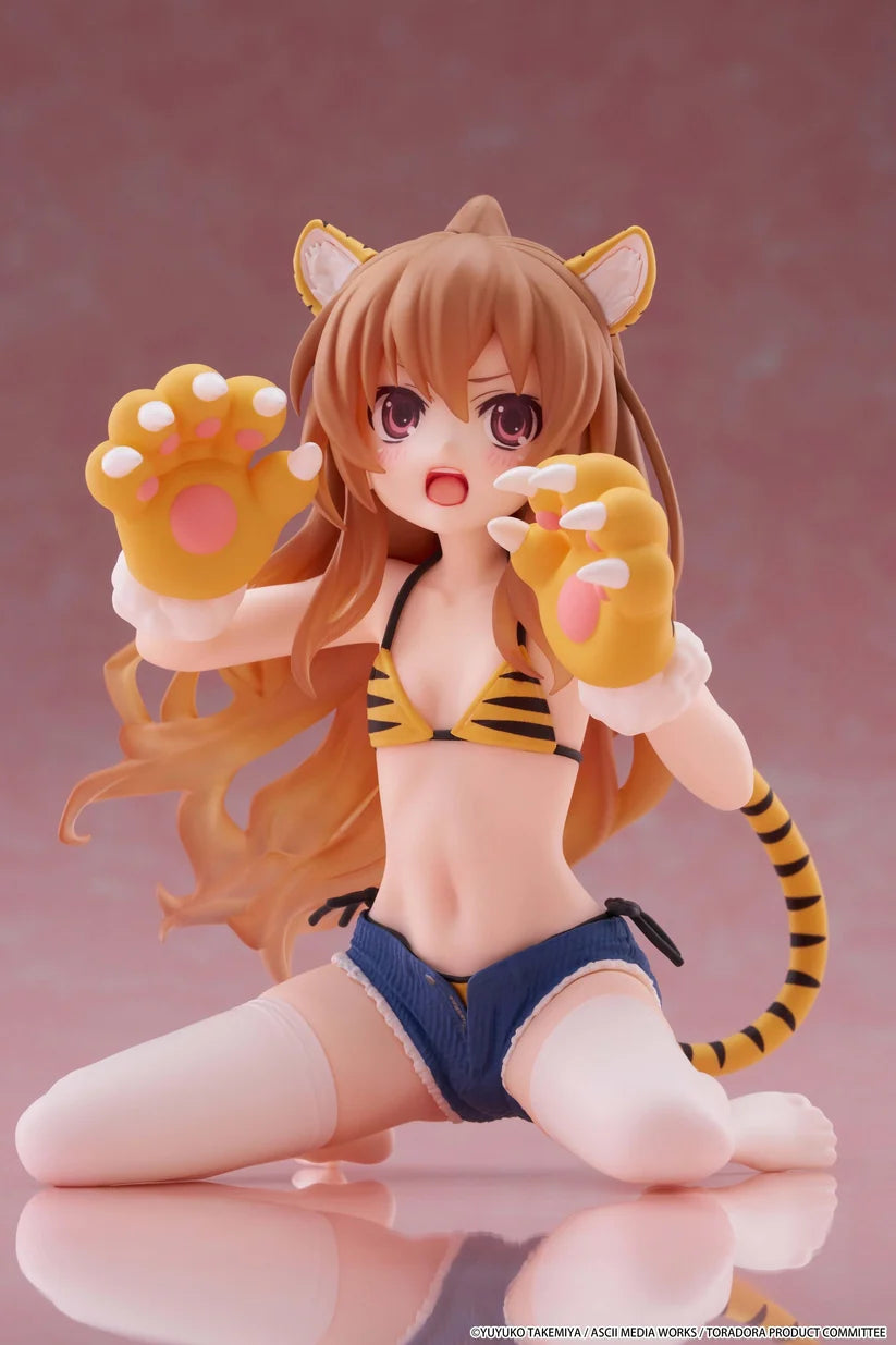 Toradora! Desktop Cute Figure - Taiga Aisaka (Tiger Costume Swimwear Ver.)