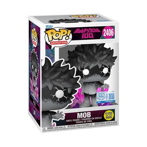 Mob Psycho 100 Mob Glow-in-the-Dark Funko Pop! Vinyl Figure #2406 - Entertainment Earth Exclusive