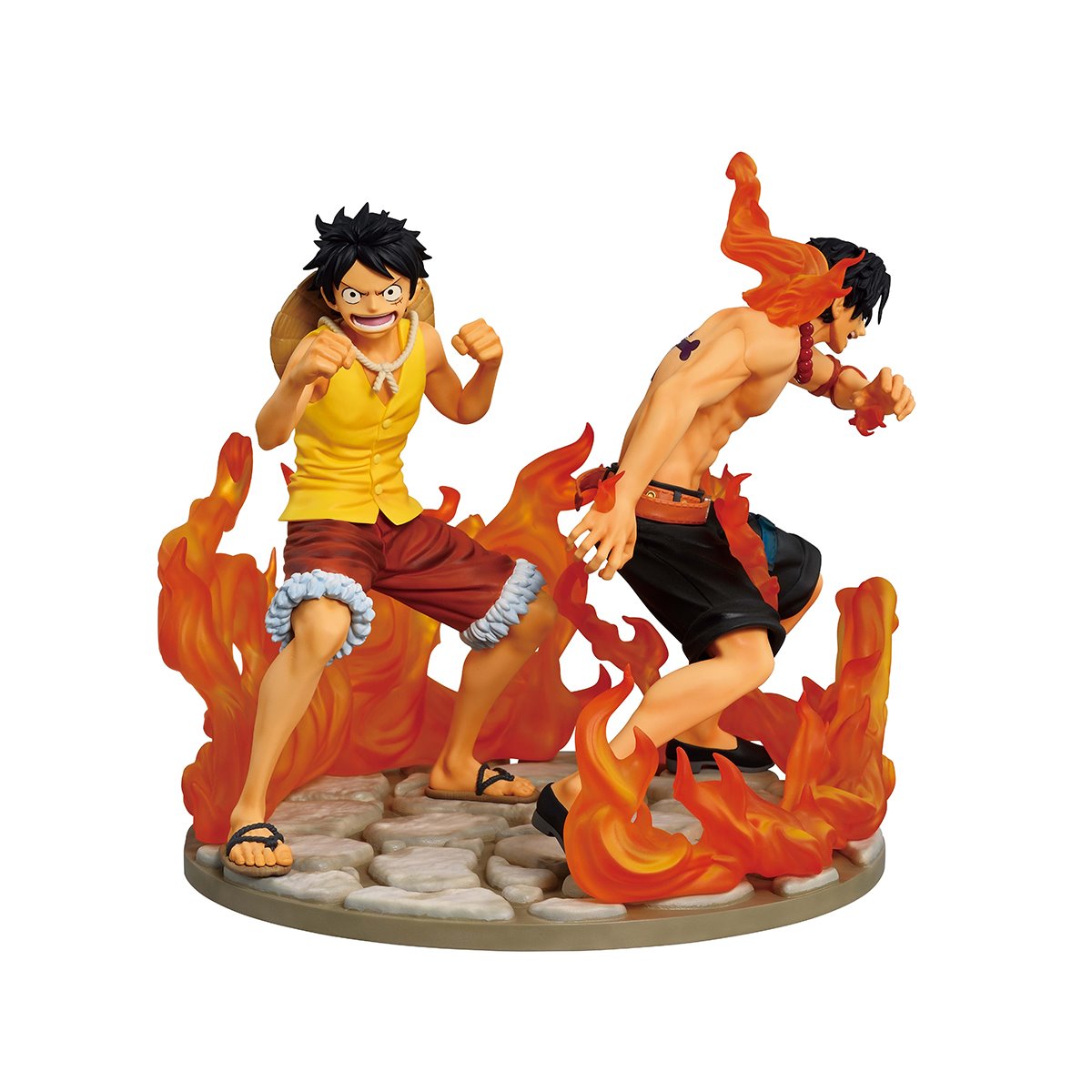 One Piece Ace and Luffy Dramatic Memories Revible Moment Ichibansho Statue