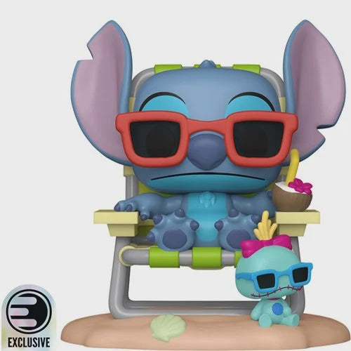 Lilo  Stitch Stitch In Sunlounger Premium Funko Pop Vinyl Figure 1639   Entertainment Earth Exclusive
