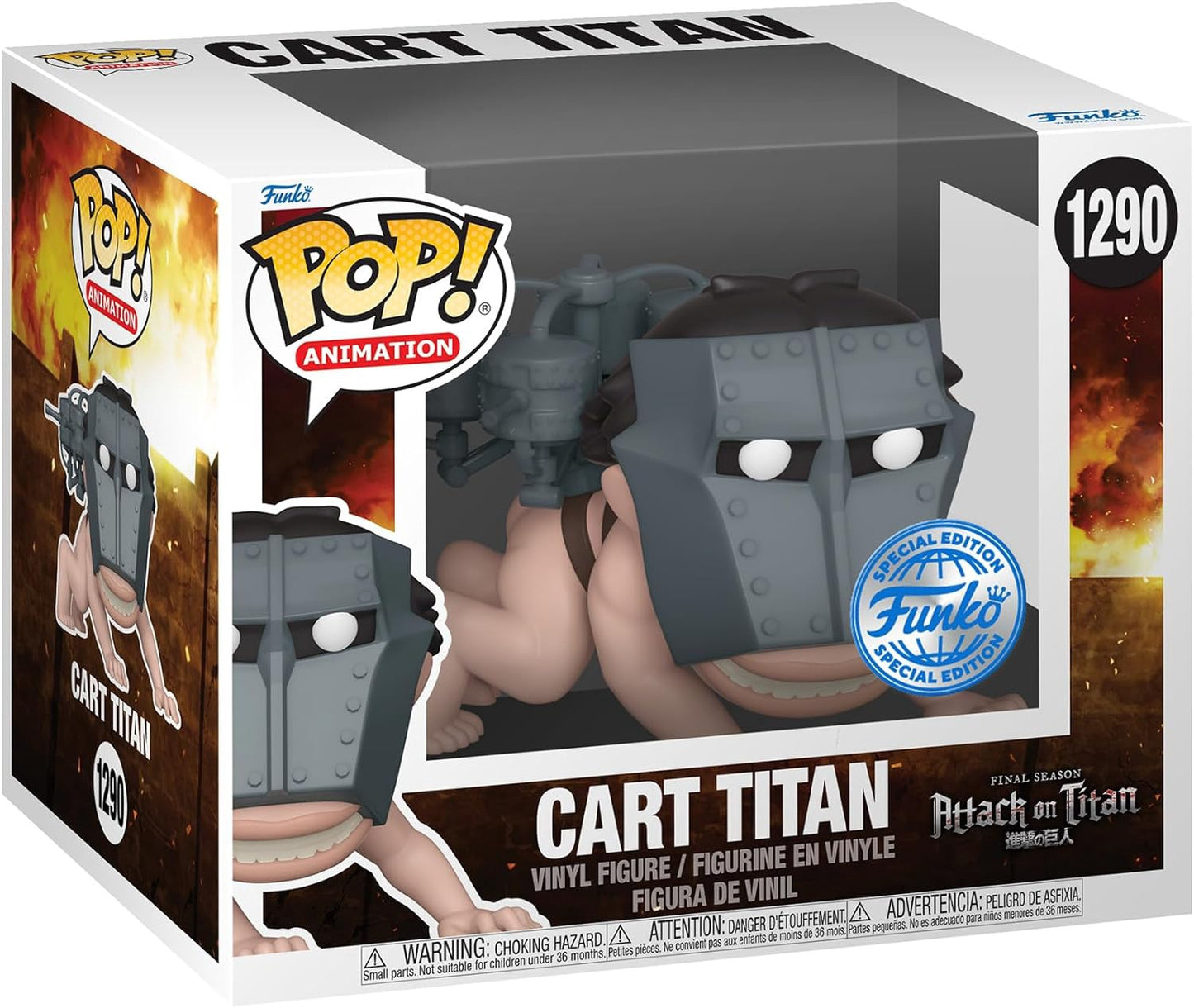 Funko Super Pop Attack On Titan   Cart Titan Specialty Series