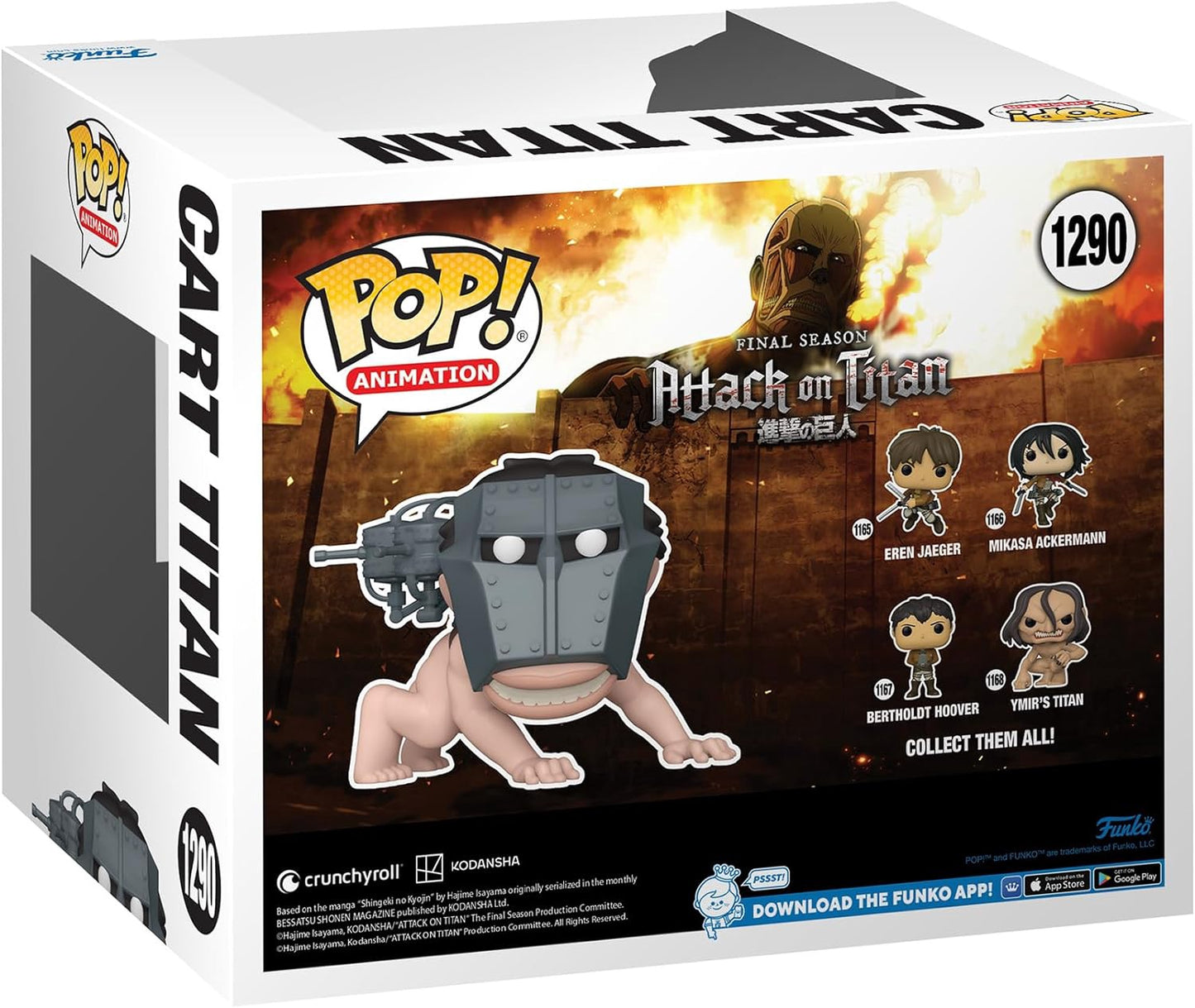 Funko Super Pop Attack On Titan   Cart Titan Specialty Series