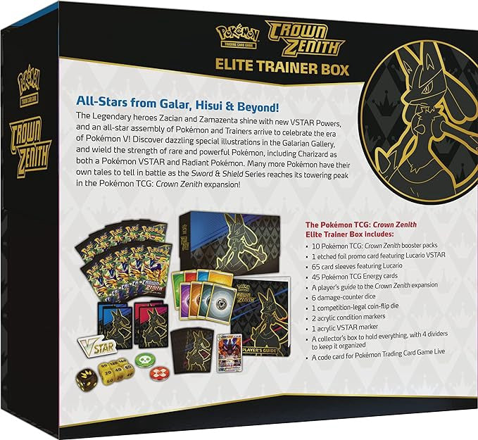 Pokamon Tcg Crown Zenith   Elite Trainer Box