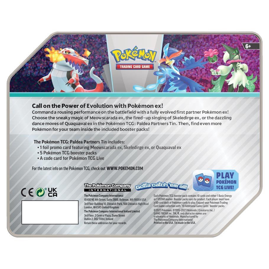 Pokemon Tcg Paldea Partners Tin