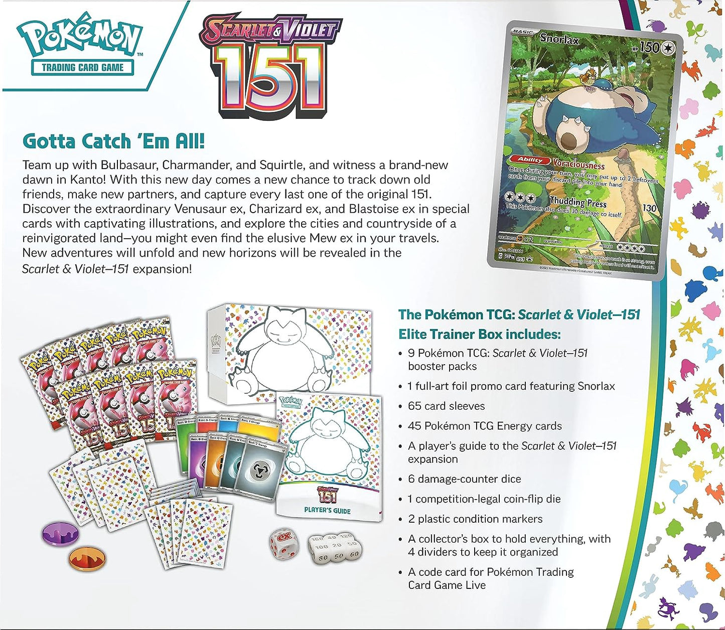 Pokemon Tcg Scarlet  Violet 151  Elite Trainer Box