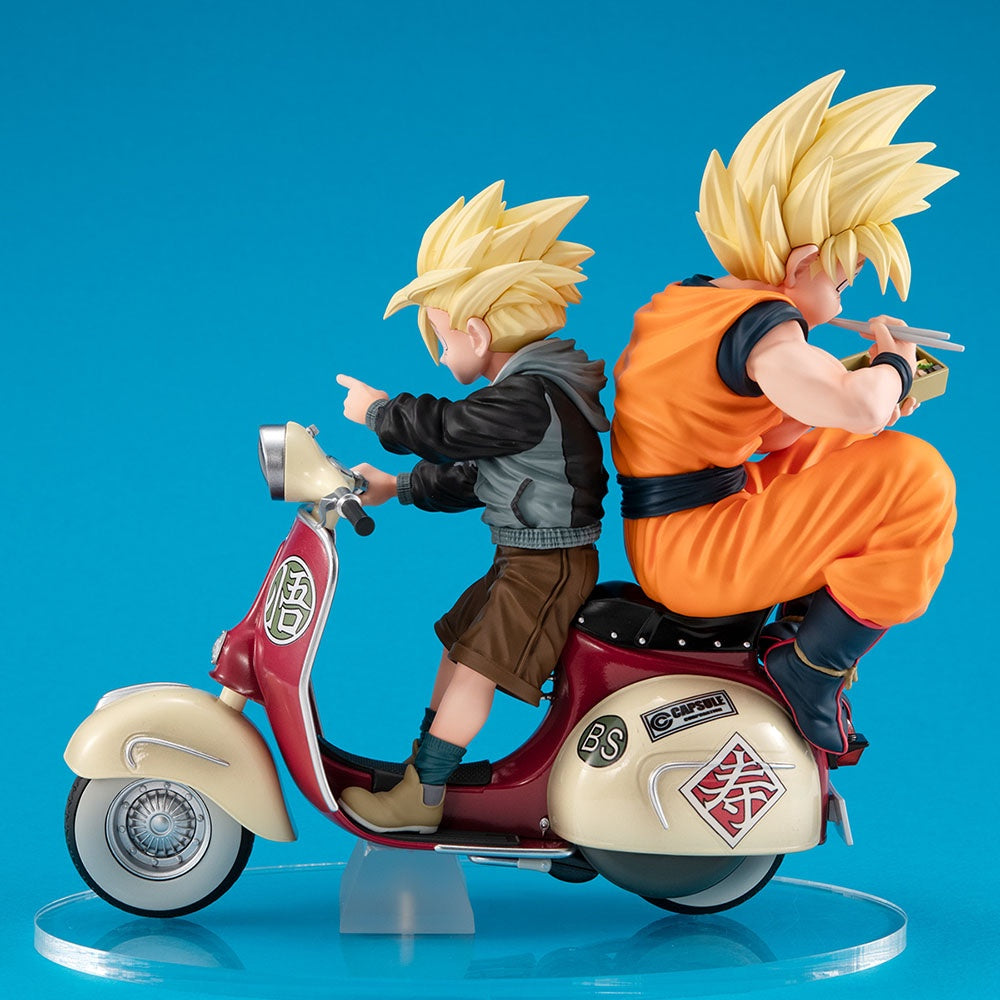 Desktop Real Mccoy Ex Dragon Ball Z Super Saiyan Son Goku  Super Saiyan Son Gohan  Mortorbike