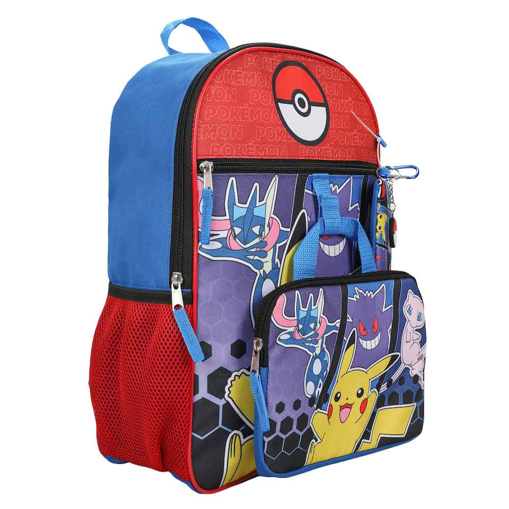 Pokemon Pokeball 5 Pc Youth Backpack Set