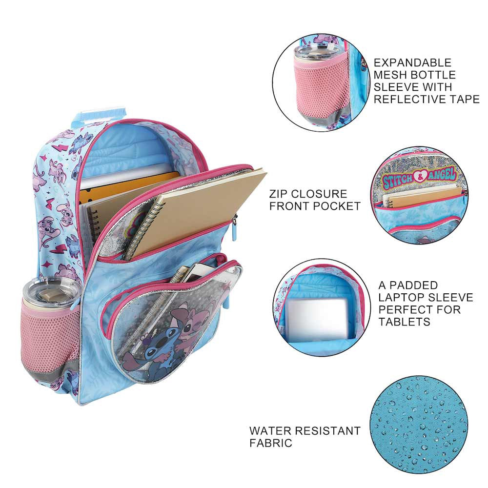 Disney Lilo  Stitch Aop Youth Hair Accessories  Backpack Set