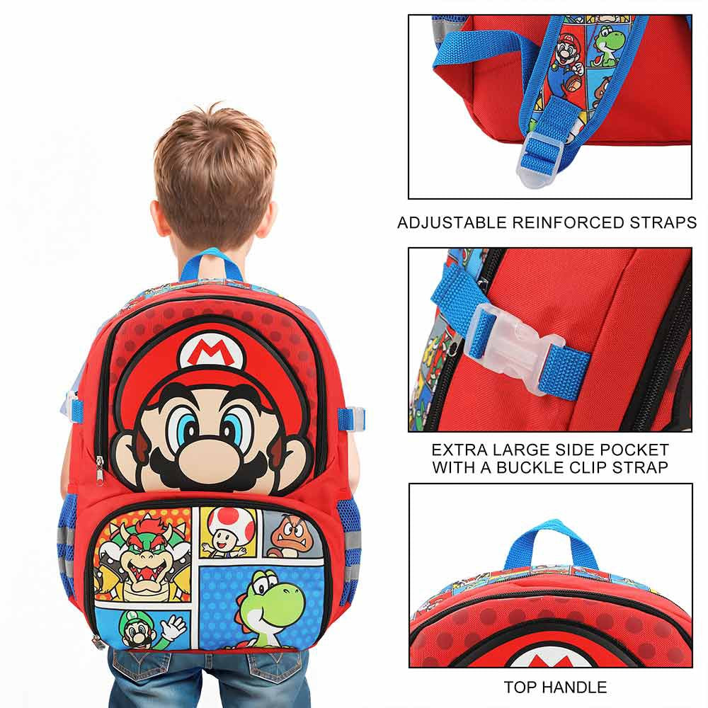 Super Mario Characters Aop Youth Sports Backpack