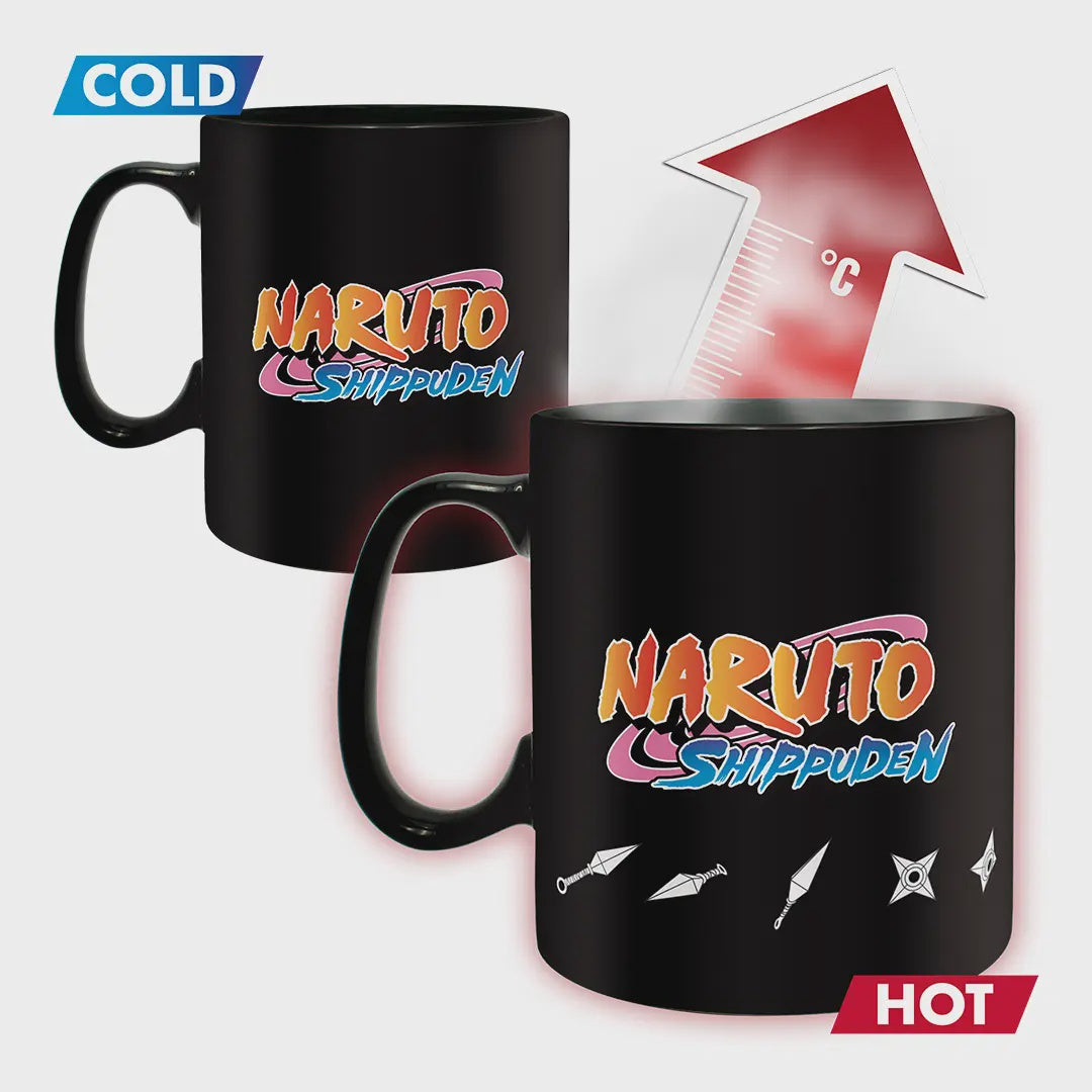 Naruto Shippuden Clone Jutsu Heat Change Mug And Coaster Set