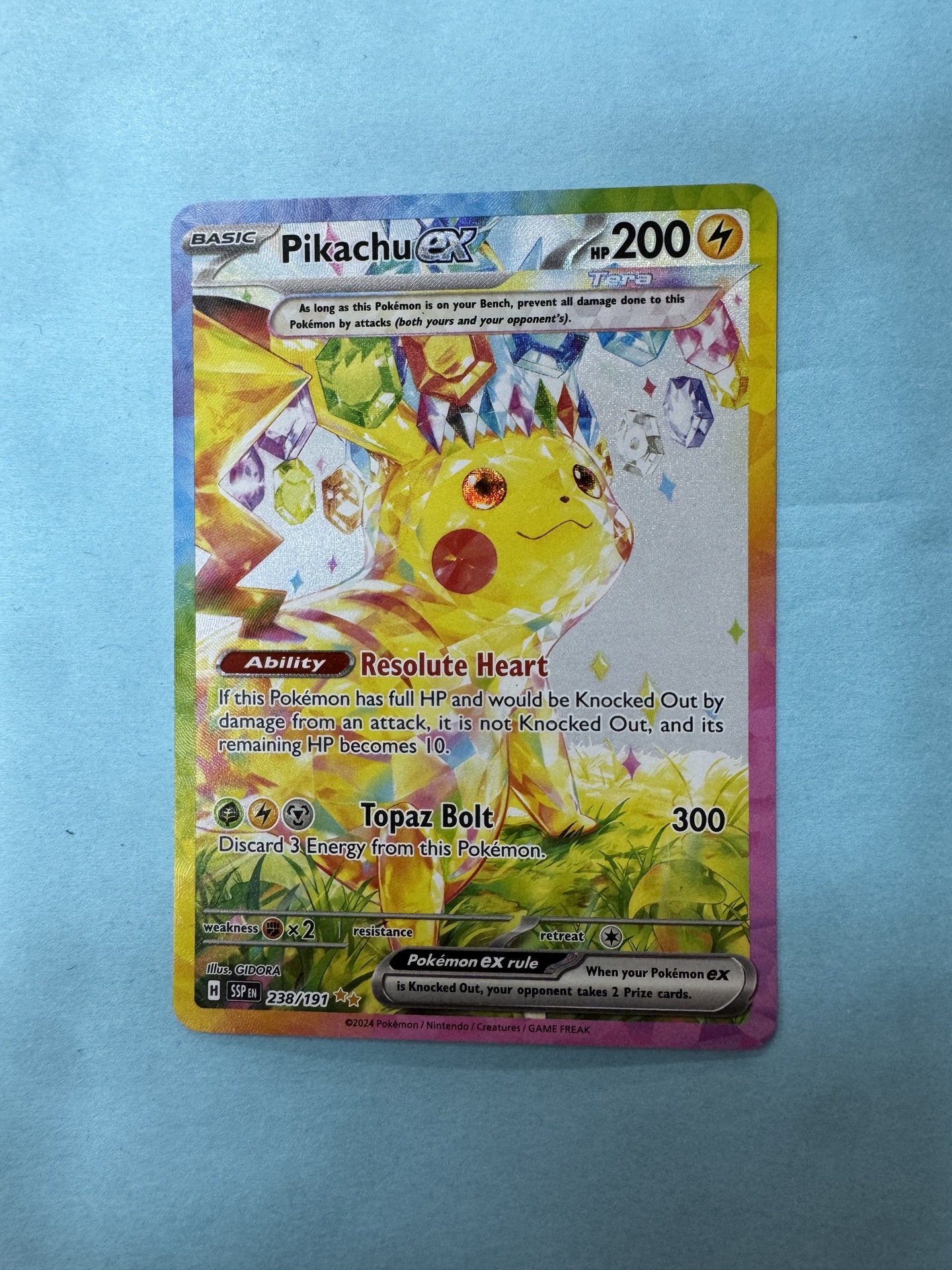 Pikachu Ex Surging Sparks 238