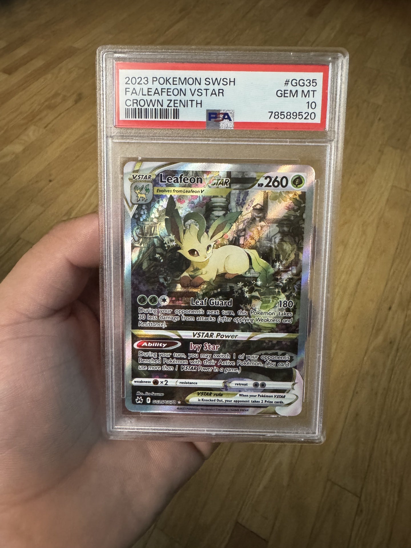 Leafeon Vstar Gg35 Psa 10