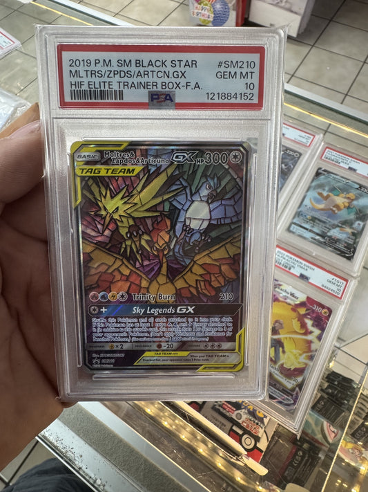 Moltres  Zapdos  Articuno Gx Psa 10