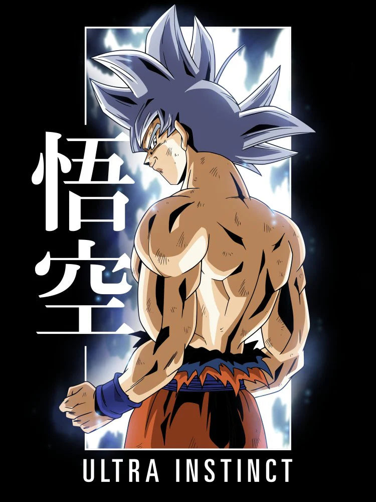 Dragonball Z Super Ultra Instinct Men's Black Graphic Crew Neck Tee