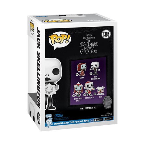 Nightmare Before Christmas 30Th Anniversary Jack Skellington With Snowflake Pop Vinyl Figure 1385   Specialty Series