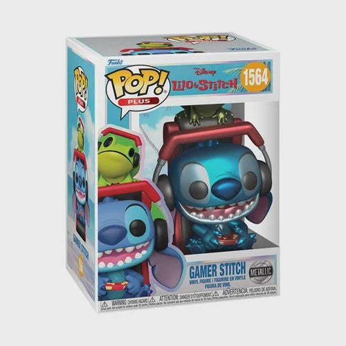 Lilo  Stitch Gamer Stitch Metallic Funko Pop Vinyl Figure Plus 1564