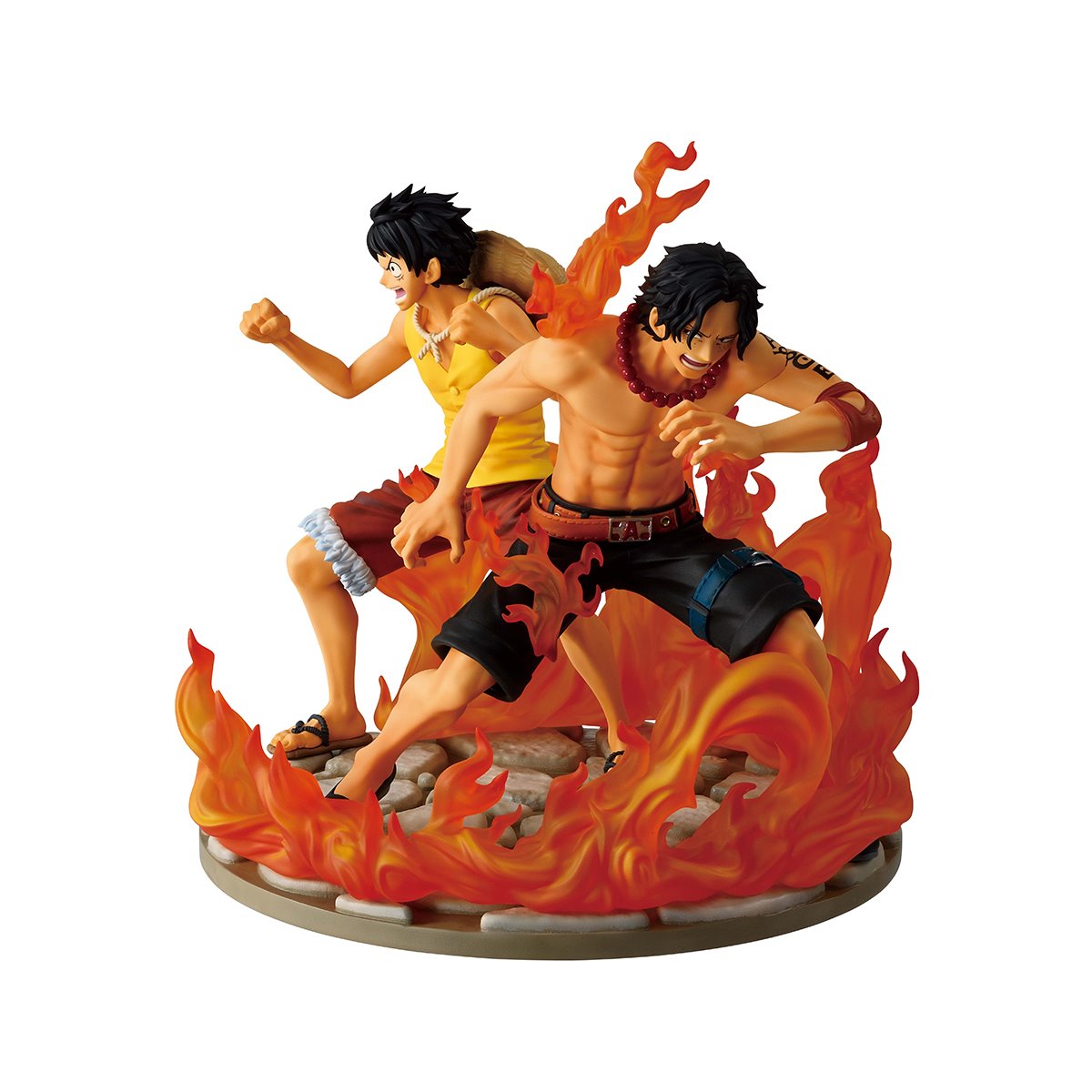One Piece Ace and Luffy Dramatic Memories Revible Moment Ichibansho Statue