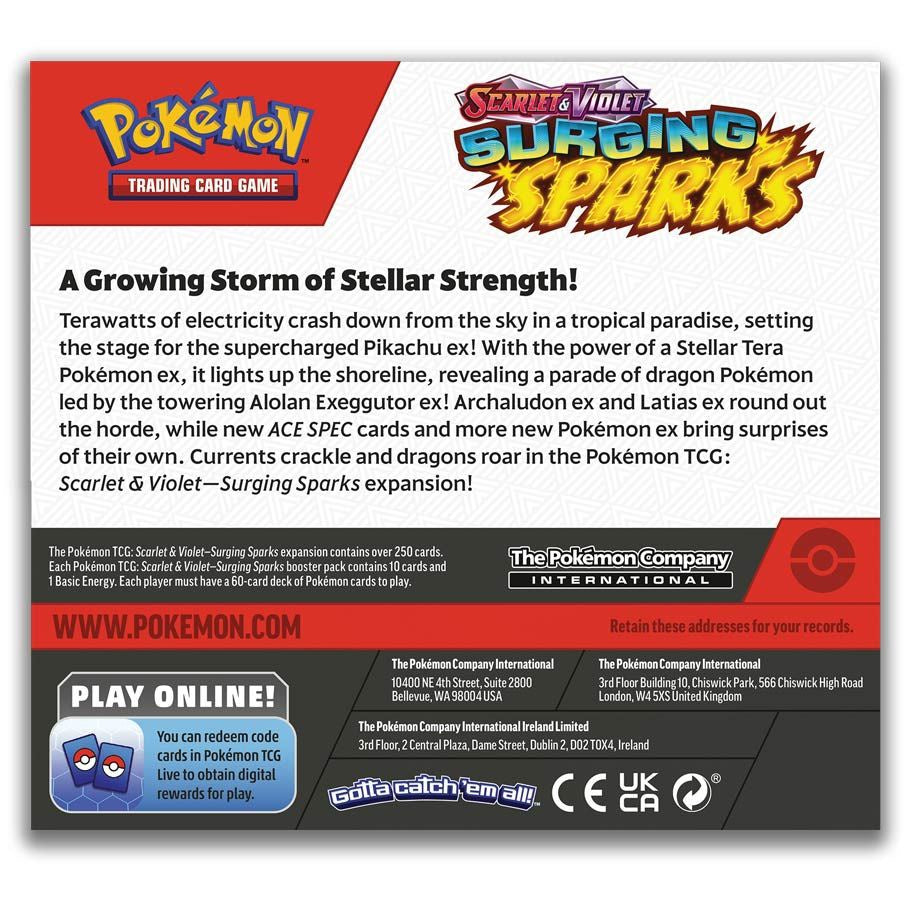 Pokemon Tcg Scarlet  Violet 8 Surging Sparks Booster Pack